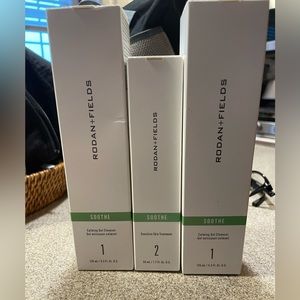 Rodan and Field Soothe line Step 1 (total of 2) gel cleanser + step 2 treatment